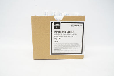 Medline SYR100302 Hypodermic Ndle 30G x 0.5inch - Box of 100